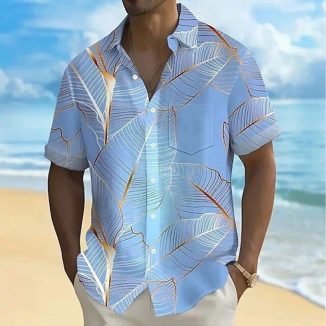 Men's 3D Printed Short-sleeved Shirt