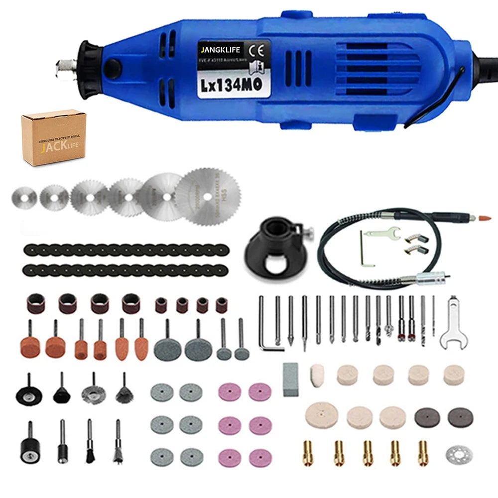 110V 220V Power Tools Electric Mini Drill  Grinder Engraver Polisher with Rotary Tools Set Kit