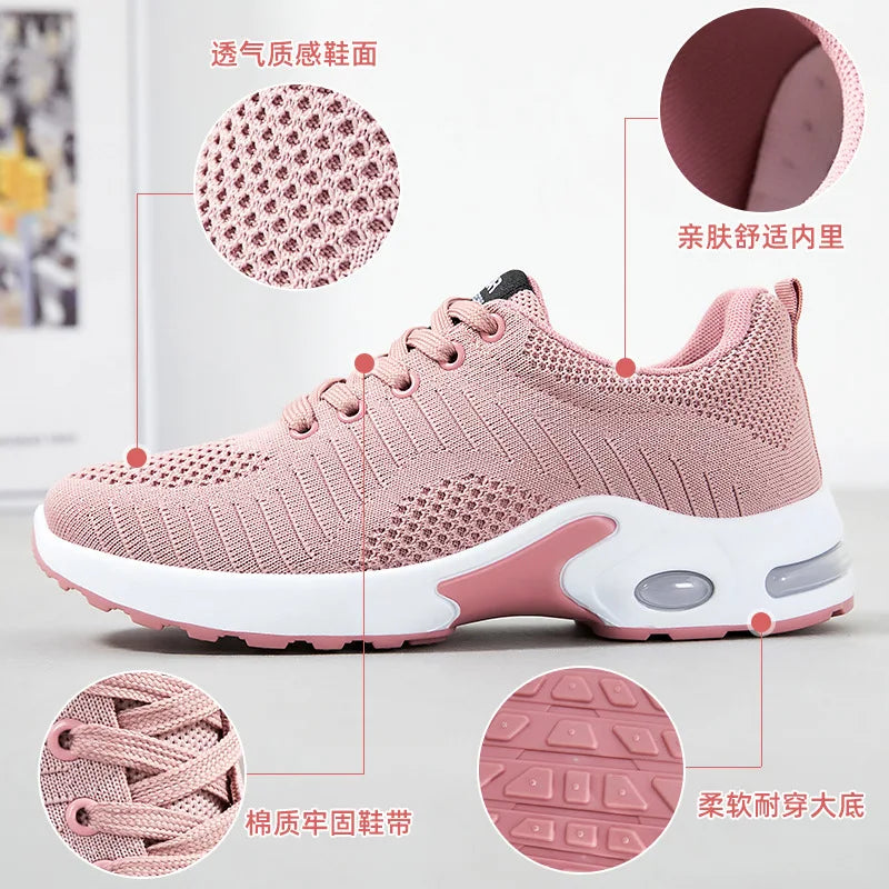 2025 Spring women's shoes large size running shoes Casual air cushion sports shoes sneakers
