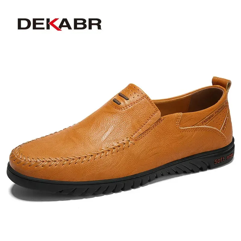 DEKABR Men Shoes Genuine Leather Comfortable Men Casual Shoes