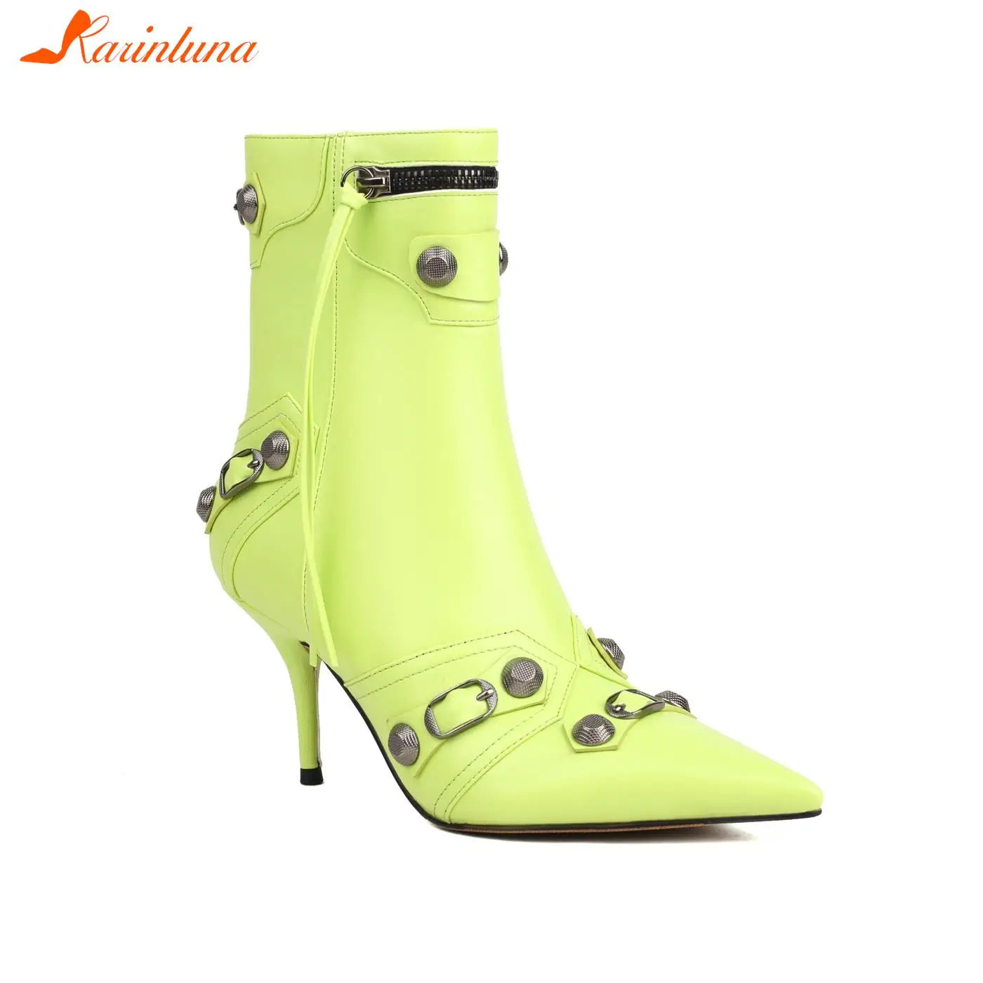 Sexy Knee High Boots 2022 Winter Boots Brand New Super High Thin Heels With Rivet Retro Fashion Cool For Women Summer Sandal