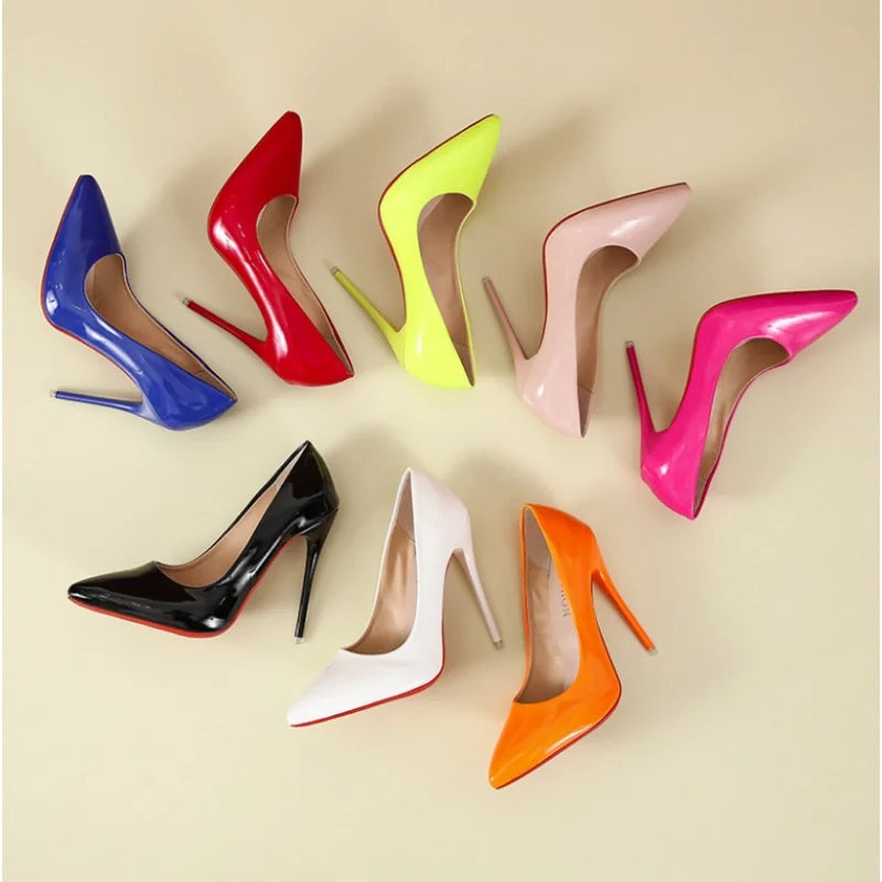 2023 Fashion High Heels 35-45 Plus Size Women Shoes 12cm Thin Stiletto Banquet Wedding Shoes Sexy Pointed Toe Ladies Party Shoes