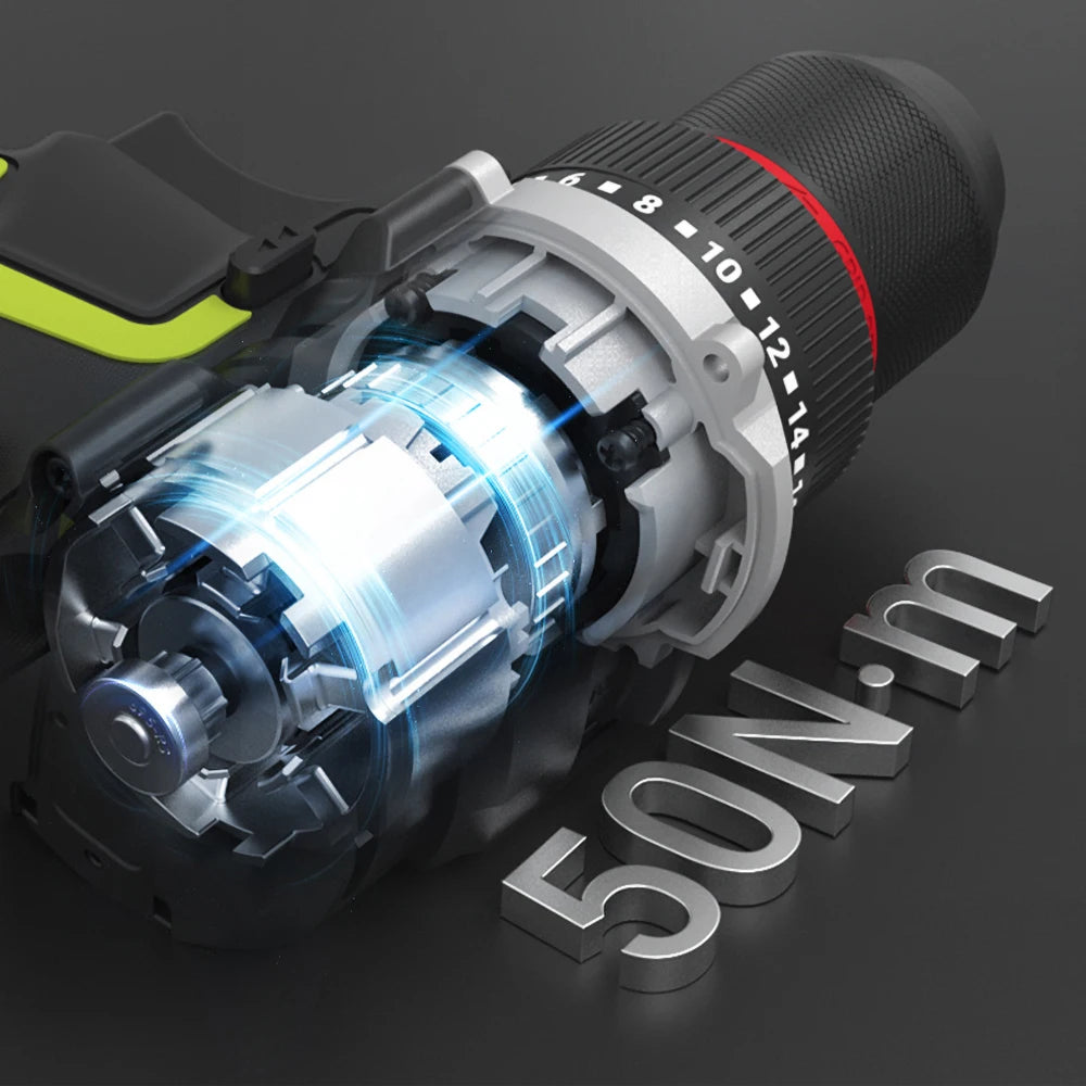 Worx WU173 Wireless Dual Speed Drill Rechargeable Brushless 20v 50Nm 1900rpm 18+1 Torque （Without battery and charger）