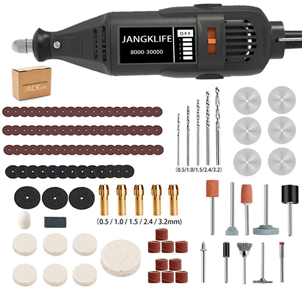 110V 220V Power Tools Electric Mini Drill  Grinder Engraver Polisher with Rotary Tools Set Kit