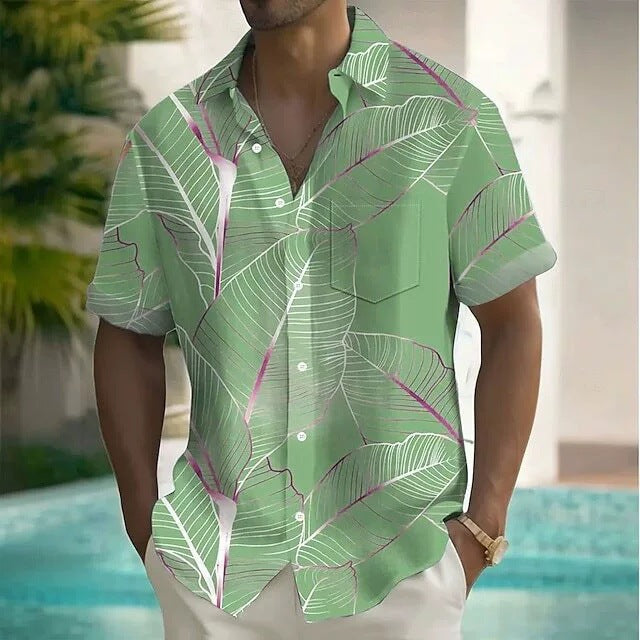 Men's 3D Printed Short-sleeved Shirt